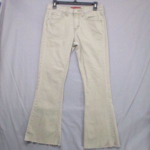 Levis Low Stretch Boot Cut Khaki Jeans Beige Girls Size | 7/L